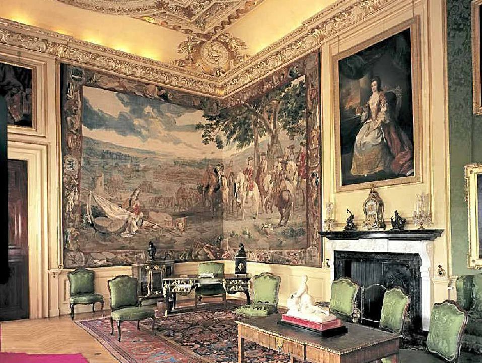 Tapestry within the palace depicts the Duke of Marlborough (centre) accepting the surrender of France's Marshall Tallard at Blenheim. Tapestry within the palace depicts the Duke of Marlborough (centre) accepting the surrender of France's Marshall Tallard at Blenheim.